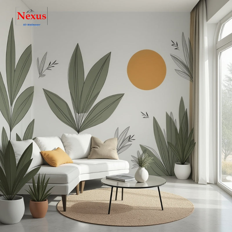 3D Wallpaper Tropical Sunrise Vibes